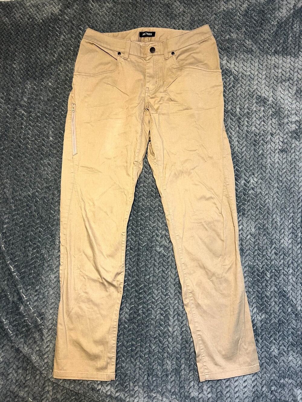 Arc'teryx Radikl Pants Men's 30 Tan Performance Straight Leg Hiking Outdoor